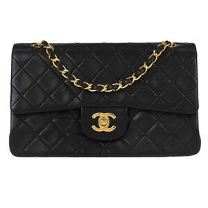 Chanel Timeless - Classic Double Flap Leather Black Leather Shoulder Bag Bag